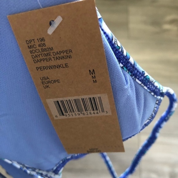 Cremieux Lavender Blue Floral Tankini Swim Top M - Picture 7 of 8